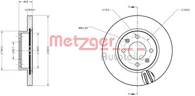 6110666 METZGER Тормозной диск