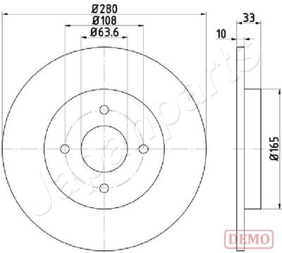 DP0304C JAPANPARTS Тормозной диск