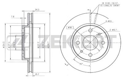 BS5840 ZEKKERT Тормозной диск