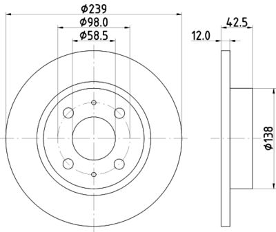 MDC595 MINTEX Тормозной диск