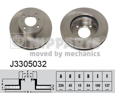 J3305032 NIPPARTS Тормозной диск