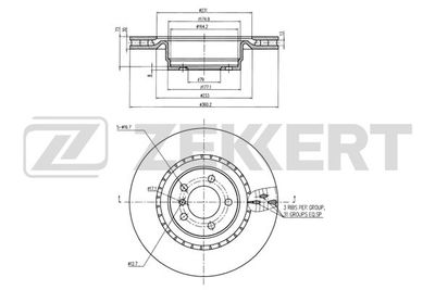 BS5689 ZEKKERT Тормозной диск