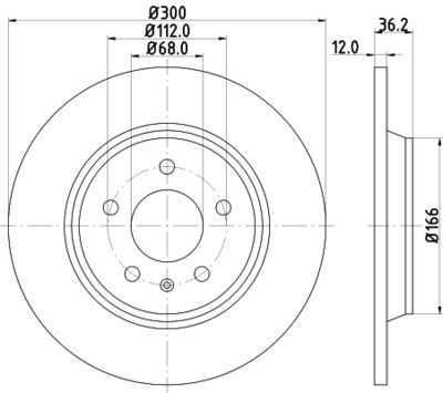 8DD355113931 HELLA PAGID Тормозной диск