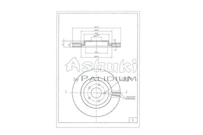 N01399 ASHUKI by Palidium Тормозной диск