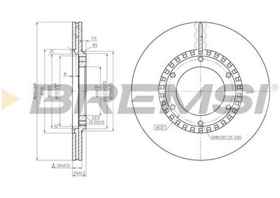 CD6218V BREMSI Тормозной диск