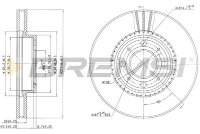 CD6604V BREMSI Тормозной диск