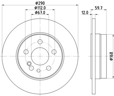 8DD355102721 HELLA PAGID Тормозной диск