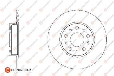 1667866480 EUROREPAR Тормозной диск