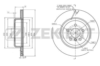 BS6434 ZEKKERT Тормозной диск