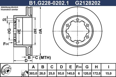 B1G22802021 GALFER Тормозной диск