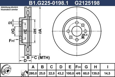 B1G22501981 GALFER Тормозной диск