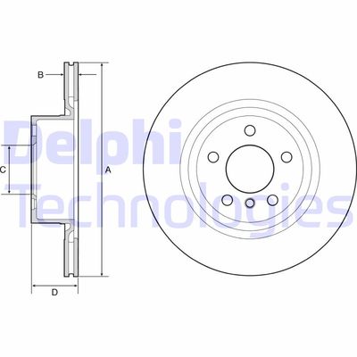 BG4644C DELPHI Тормозной диск