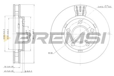 CD7030V BREMSI Тормозной диск