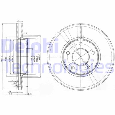 BG3547 DELPHI Тормозной диск