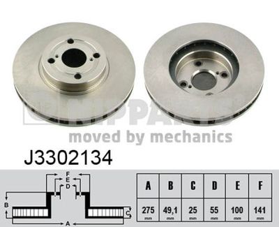 J3302134 NIPPARTS Тормозной диск