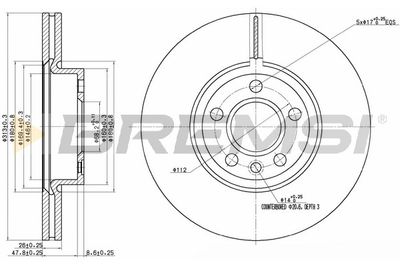 CD7160V BREMSI Тормозной диск