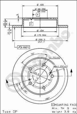 BS7440 BRECO Тормозной диск