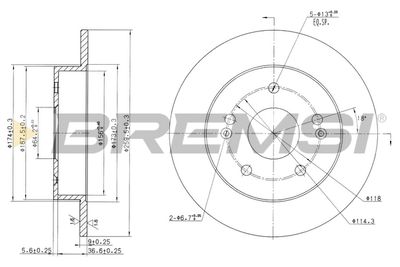 CD7483S BREMSI Тормозной диск