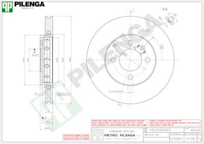 V498 PILENGA Тормозной диск