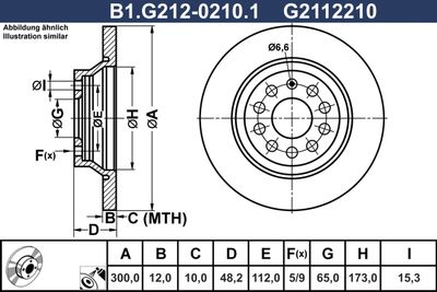 B1G21202101 GALFER Тормозной диск