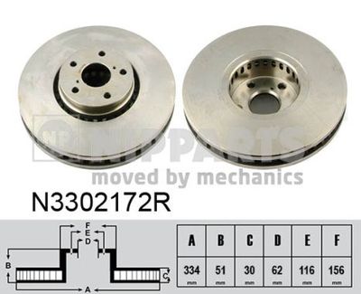 N3302172R NIPPARTS Тормозной диск