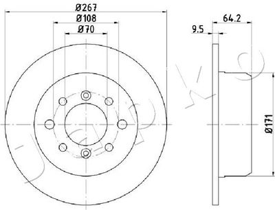 610235C JAPKO Тормозной диск