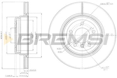 CD7550V BREMSI Тормозной диск