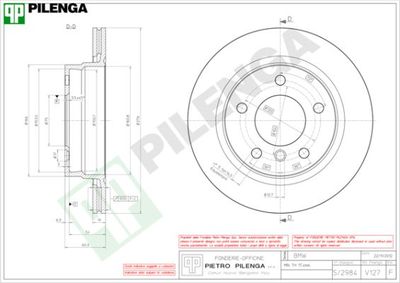 V127 PILENGA Тормозной диск