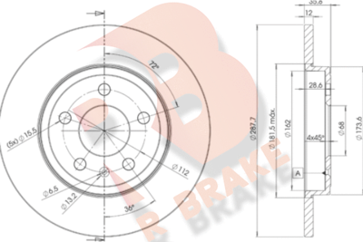 78RBD25316 R BRAKE Тормозной диск