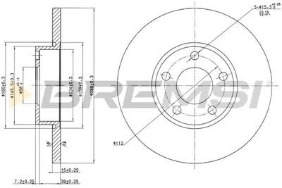 CD6324S BREMSI Тормозной диск