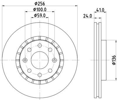 8DD355134251 HELLA Тормозной диск