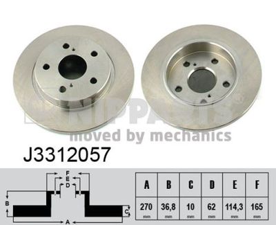 J3312057 NIPPARTS Тормозной диск