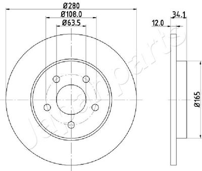 DP0309 JAPANPARTS Тормозной диск