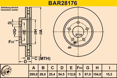 BAR28176 BARUM Тормозной диск