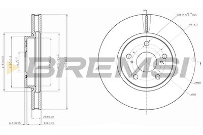 CD7814V BREMSI Тормозной диск