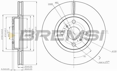 CD7780V BREMSI Тормозной диск