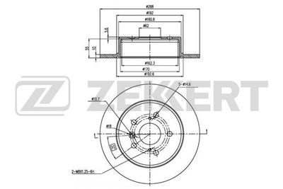 BS5367 ZEKKERT Тормозной диск