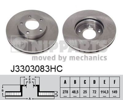 J3303083HC NIPPARTS Тормозной диск