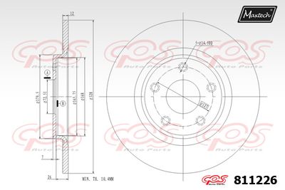 811226 MAXTECH Тормозной диск