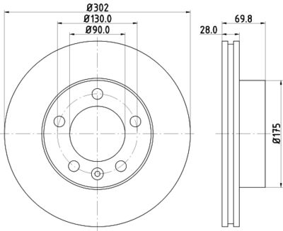 MDC2240 MINTEX Тормозной диск