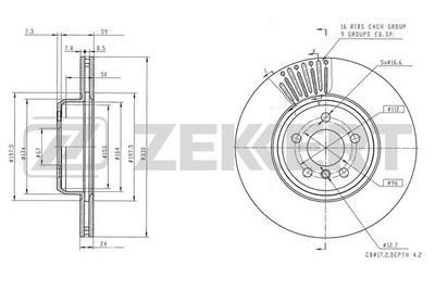 BS6552 ZEKKERT Тормозной диск