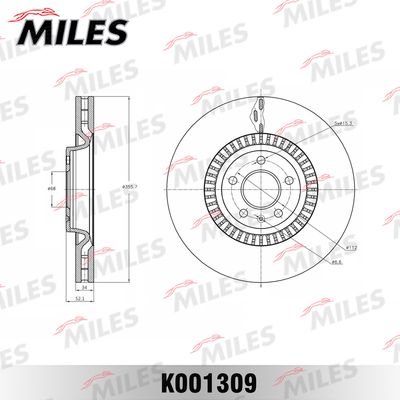 K001309 MILES Тормозной диск