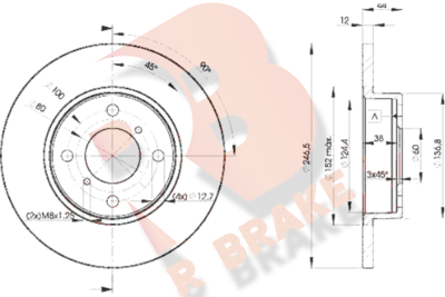 78RBD20711 R BRAKE Тормозной диск