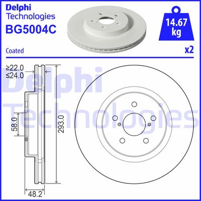 BG5004C DELPHI Тормозной диск