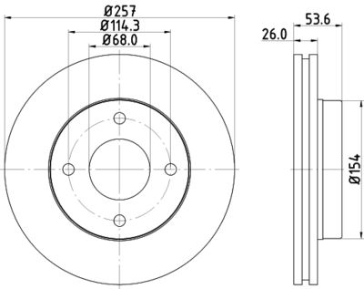 8DD355118571 HELLA Тормозной диск