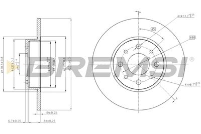 CD7741S BREMSI Тормозной диск