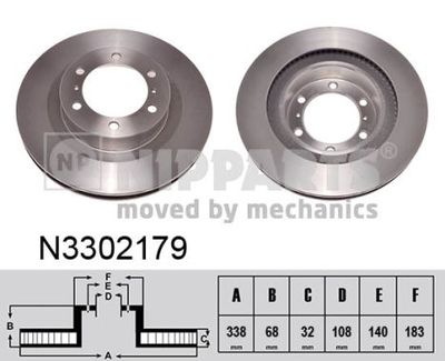 N3302179 NIPPARTS Тормозной диск