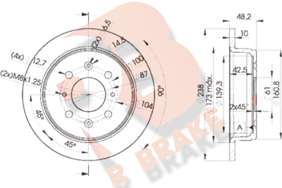 78RBD20817 R BRAKE Тормозной диск