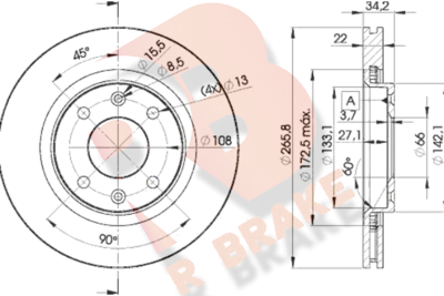 78RBD24750 R BRAKE Тормозной диск