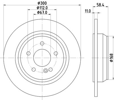 8DD355106891 HELLA Тормозной диск